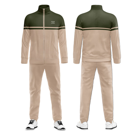 Custom Tracksuit - Two-Tone Color Block - Personalized Fitness Set