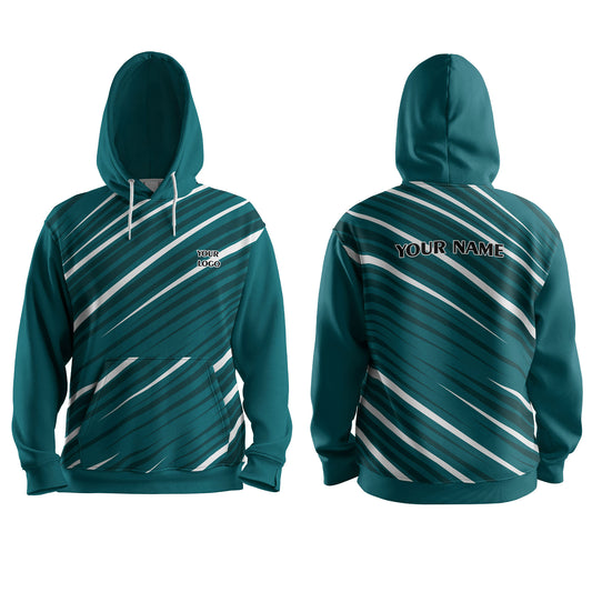 Custom Hoodie – Stripe Design – Personalized Pullover