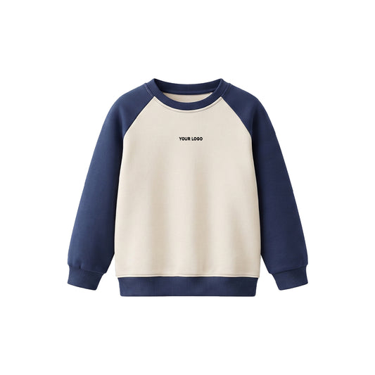 Custom Girls Sweatshirt - Colorblock Raglan Crewneck - Personalized