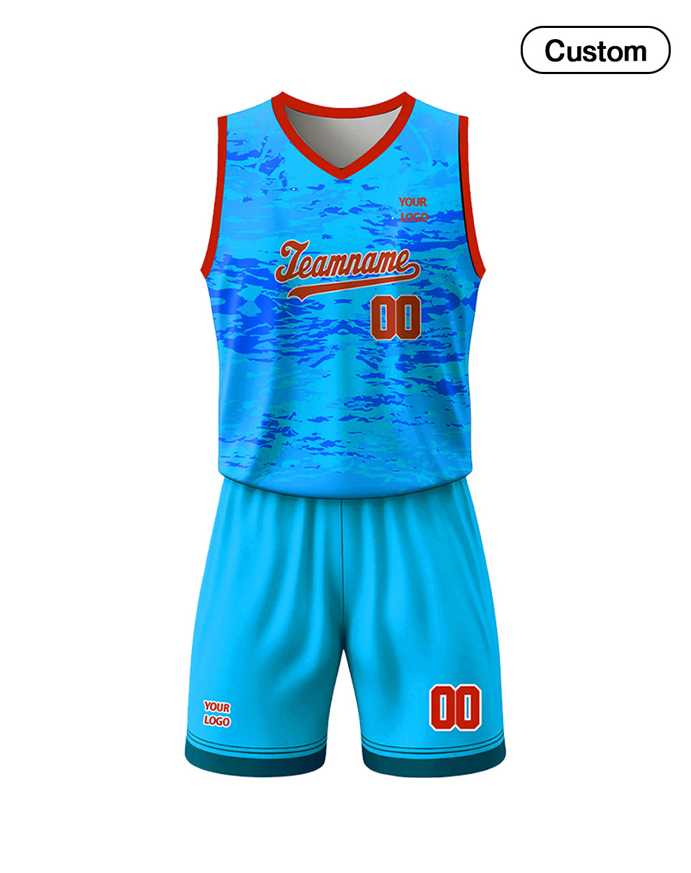 Custom Basketball Uniform - Abstract Grunge - Personalized Gamewear