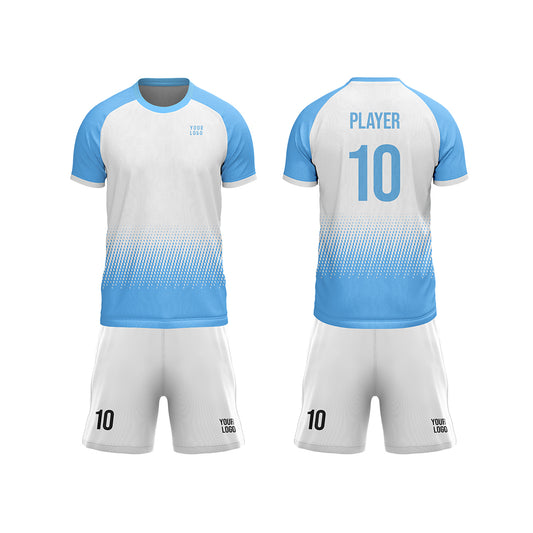 Custom Soccer Uniform – Gradient Raglan Design – Personalized Kit