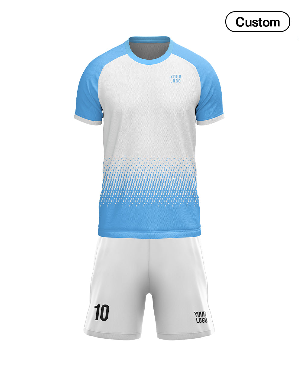 Custom Soccer Uniform – Gradient Raglan Design – Personalized Kit