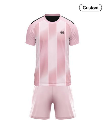 Custom Soccer Uniform – 3 Tone Stripe Design – Personalized Kit
