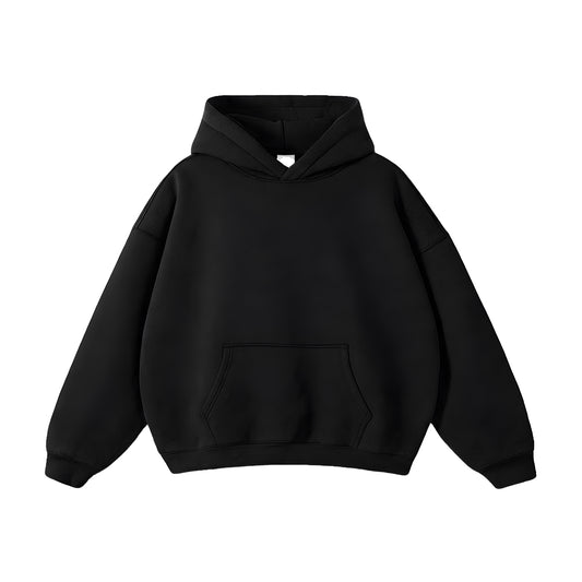 Custom Men Oversized Hoodie - Solid Color Personalized Pullover