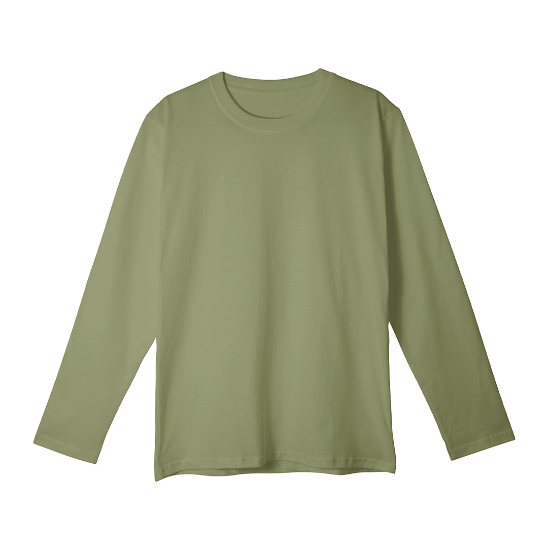 Custom Men Tee Full Sleeves - Solid Color - Personalized Tees