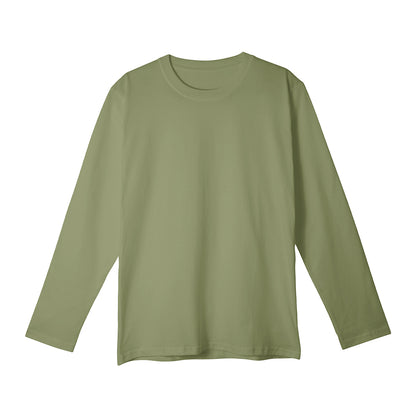 Custom Men Tee Full Sleeves - Solid Color - Personalized Tees