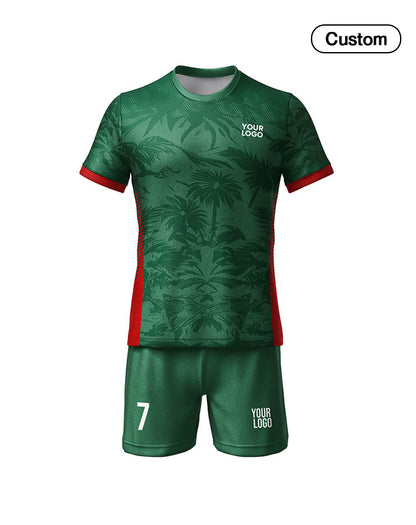 Custom Soccer Uniform - Tropical Tree Design - Personalized Teamwear
