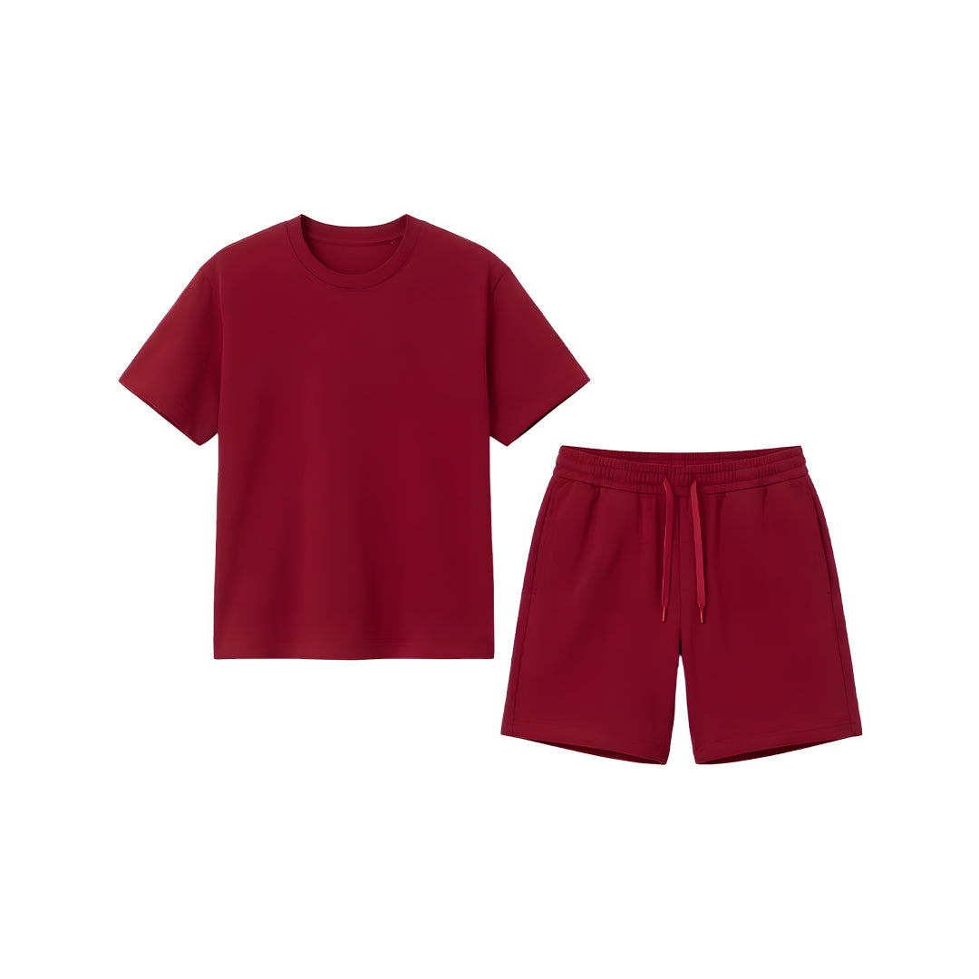 Custom Boys Shorts & Tee Set - Solid Design Personalized Kit