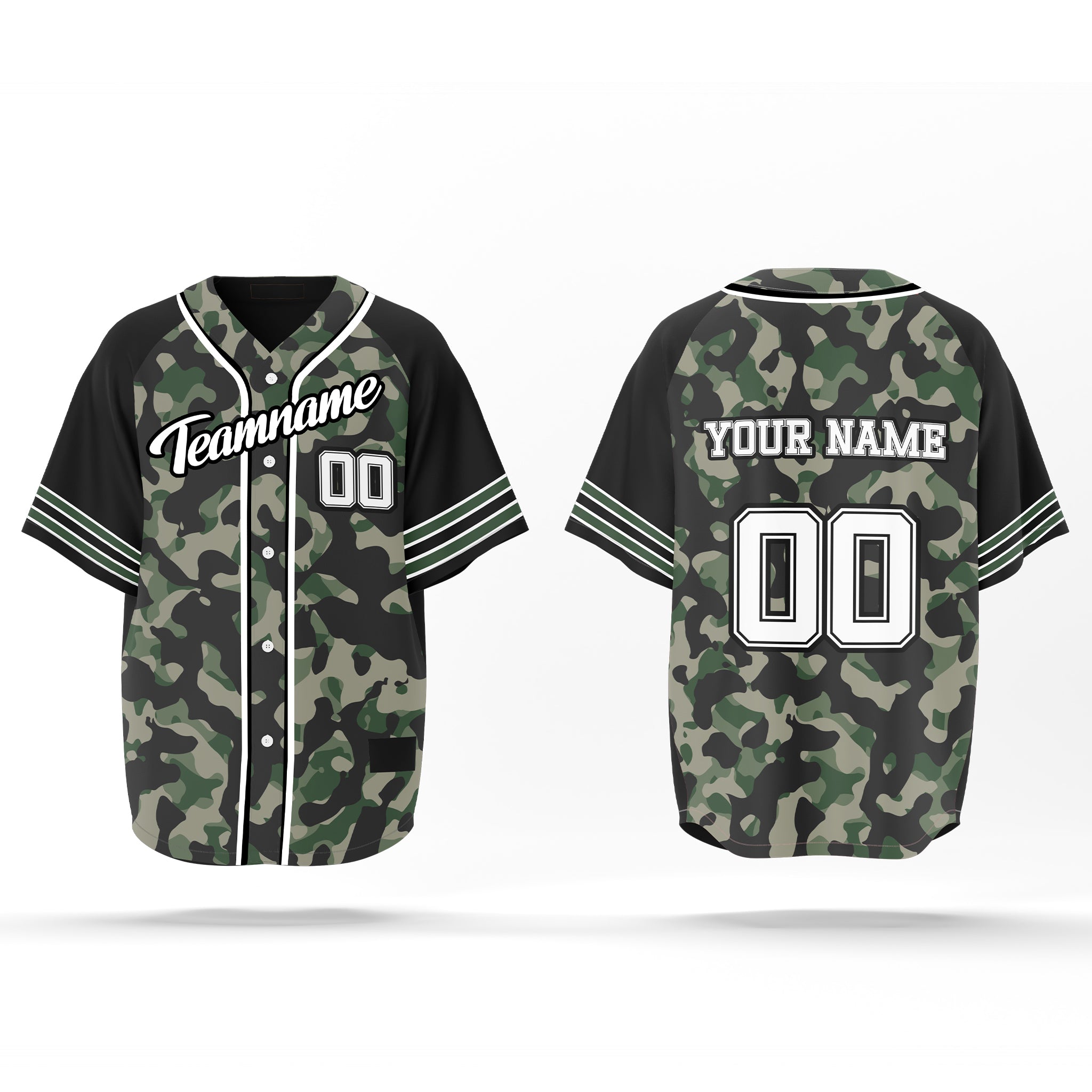 Baseball Jerseys – Camouflage Custom Logos & Team Colors