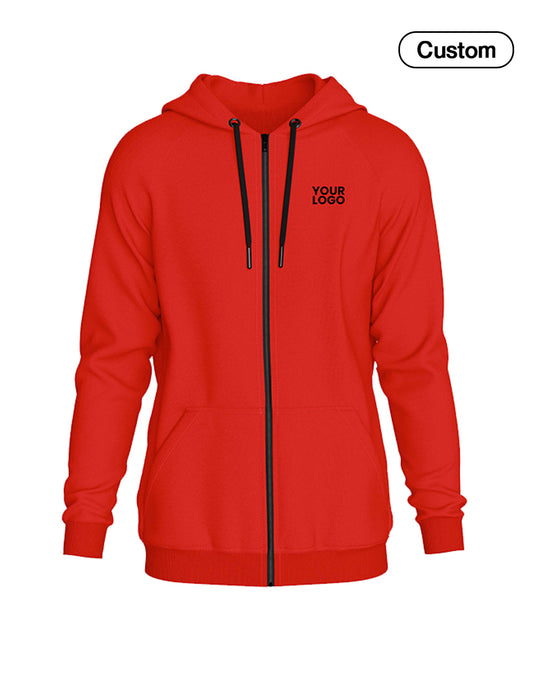 Custom Full-Zip Hoodie - Solid Style - Personalized Sweatshirt