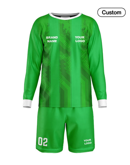 Custom Soccer Goalkeeper Uniform -Two-Tone Stripe - Personalized Kit