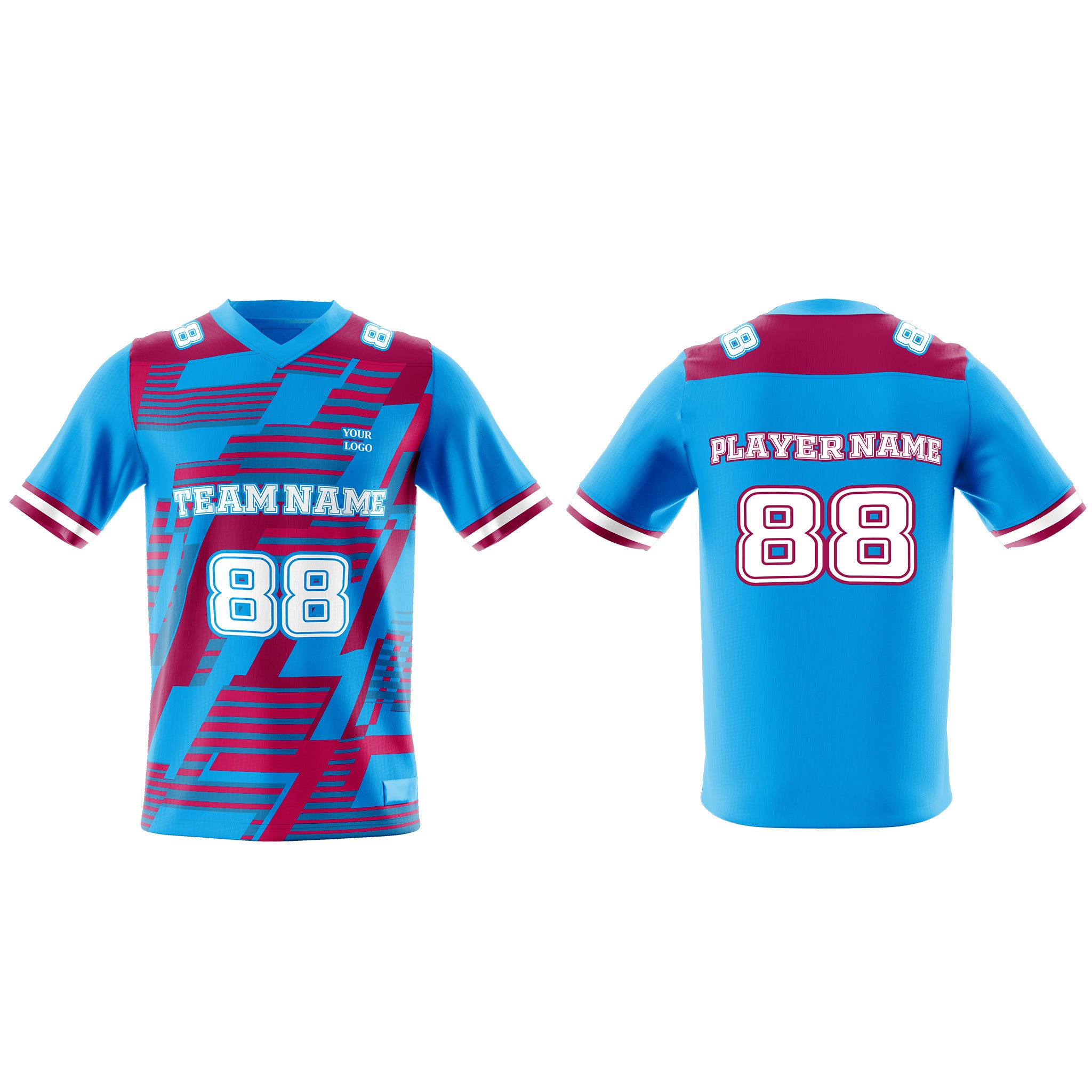 American Football Jerseys – Accents Custom Logos & Team Colors