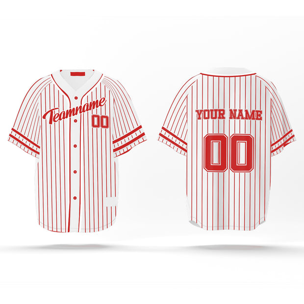 Baseball Jerseys – Striped Custom Logos & Team Colors
