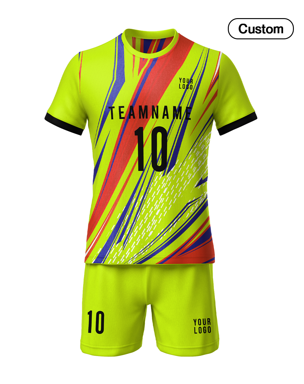 Custom Soccer Uniform – Abstract Design – Personalized Kit