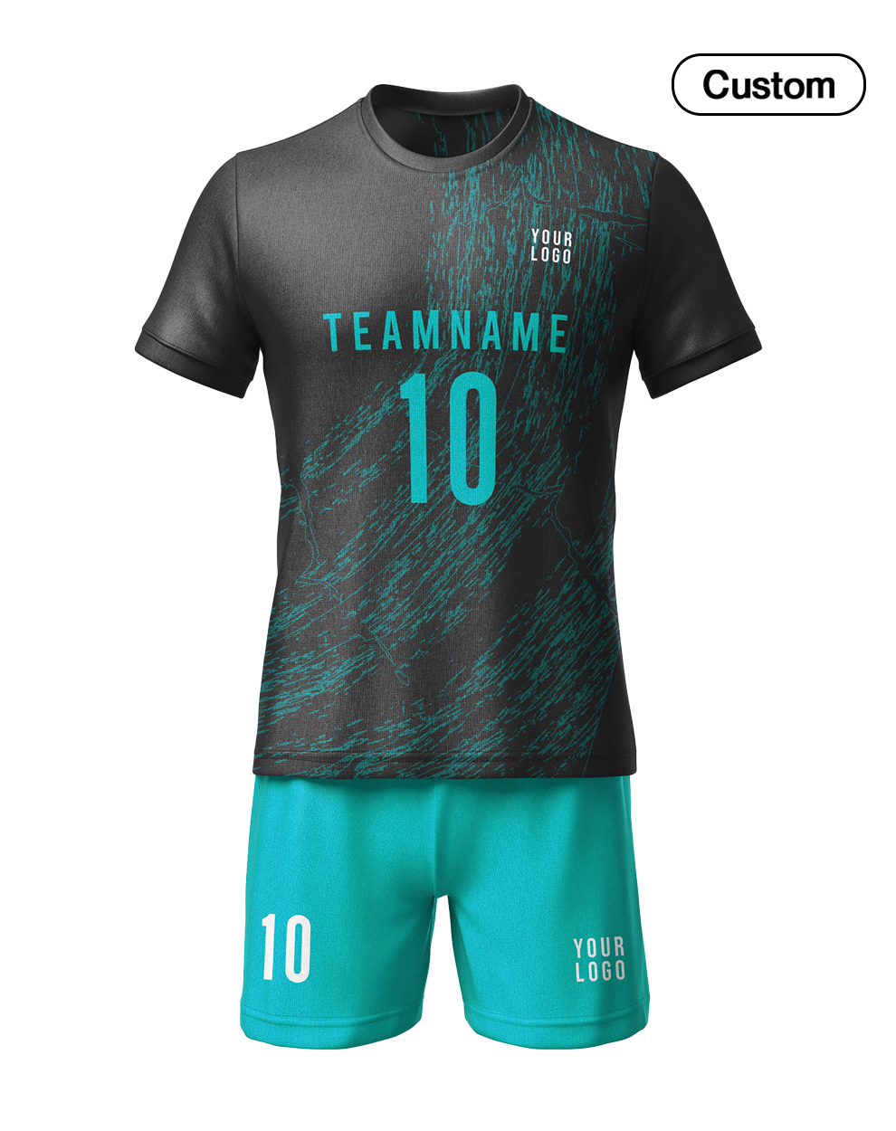 Custom Soccer Uniform – Brush Stroke Design – Personalized Team Kit