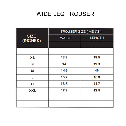 Custom Men Wide Trouser - Solid Design Personalized Bottoms