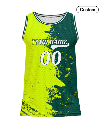 Custom Basketball Tank Top – Split Gradient Design – Personalized Gear