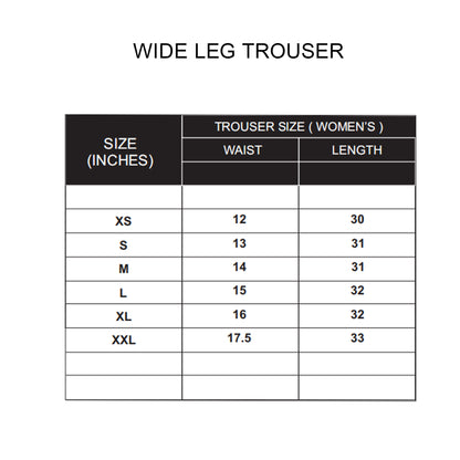 Custom Women Wide Trouser - Solid Color Personalized Bottoms