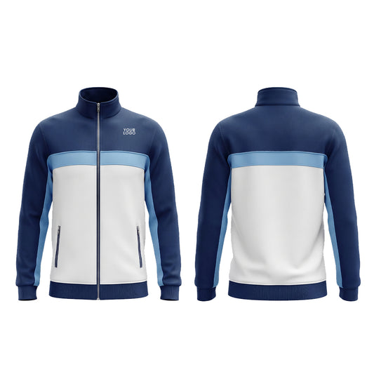 Custom Zip-Up Jacket - Raglan Tri-Color Panel - Personalized