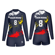 Volleyball Uniforms - Splatter Custom Logos & Team Colors