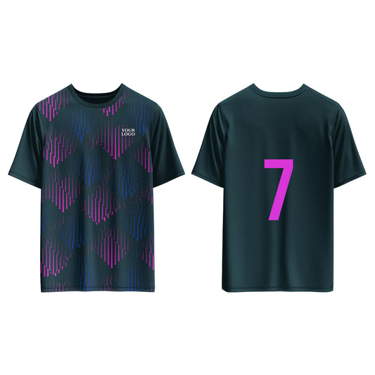 Custom Soccer T-Shirt – Geometric Design – Personalized Gear