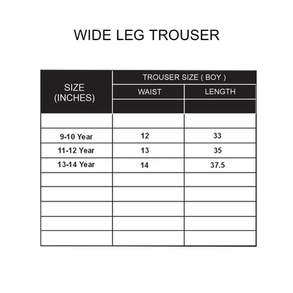 Custom Boys Wide Trouser - Solid Design Personalized Bottoms