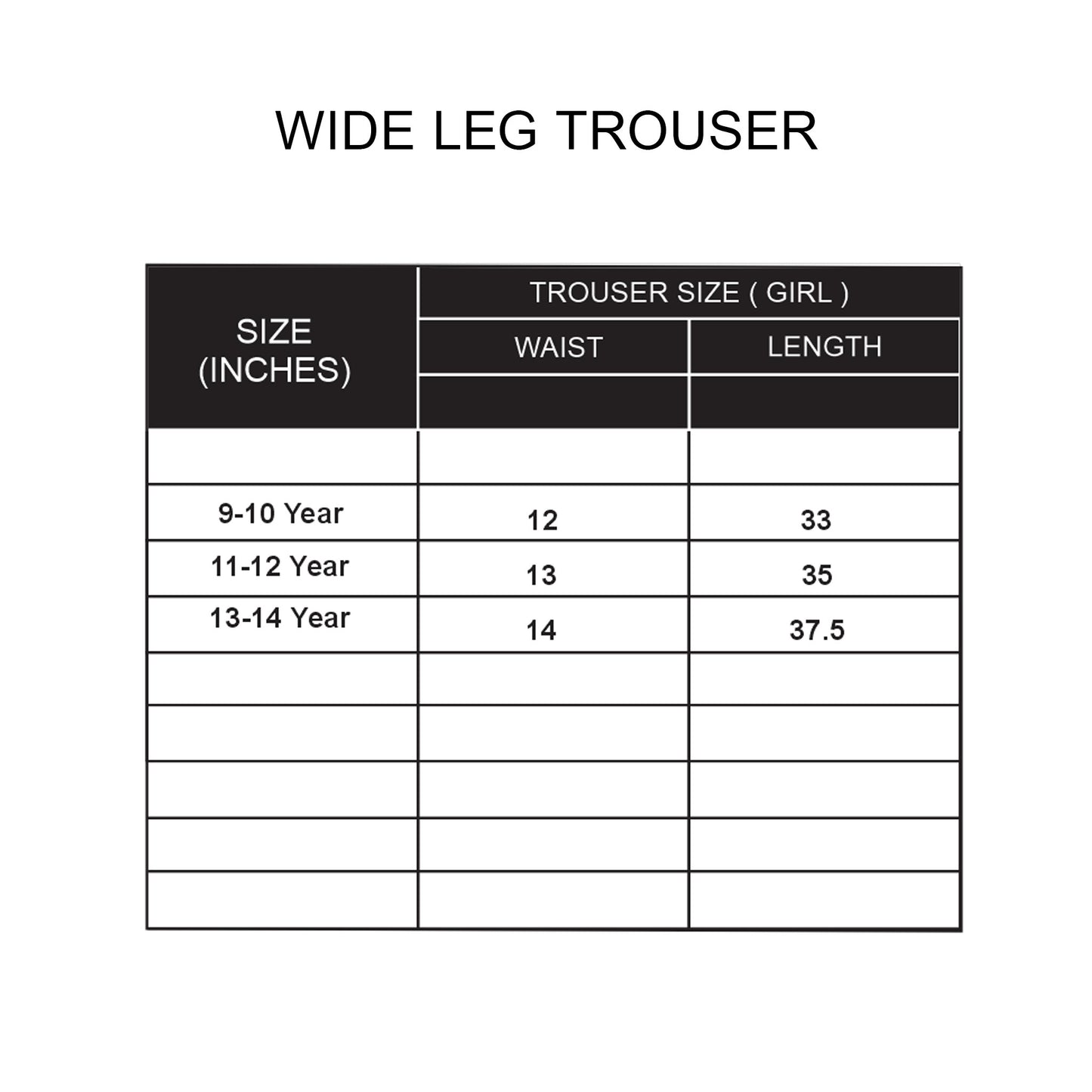 Custom Girls Wide Trouser - Solid Color - Personalized Bottom