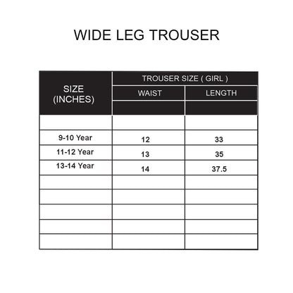 Custom Girls Wide Trouser - Solid Color - Personalized Bottom