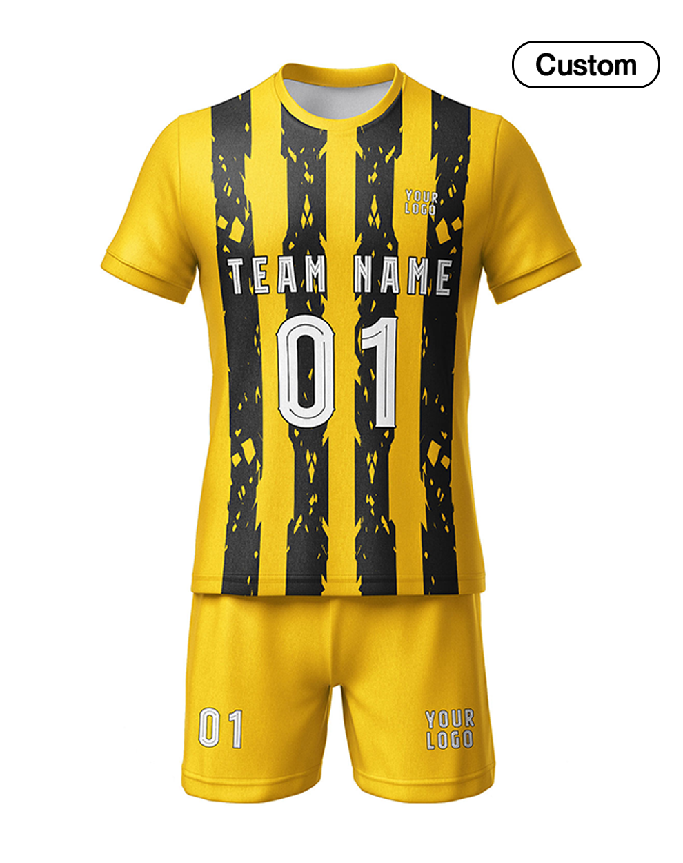 Custom Soccer Uniform – Tread Stripe Design – Personalized Kit