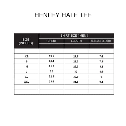 Custom Men Half Sleeves Henley - Solid Color Personalized Top