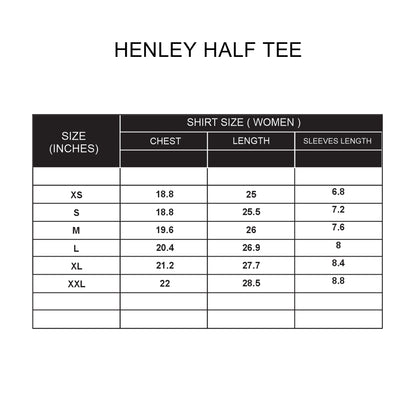 Custom Women Henley Half Sleeve - Solid Color - Personalized Tee