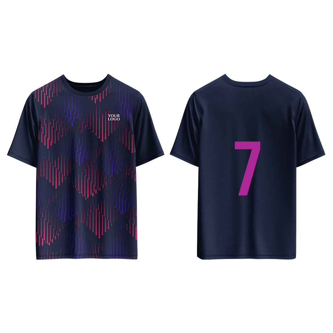 Custom Soccer T-Shirt – Geometric Design – Personalized Gear