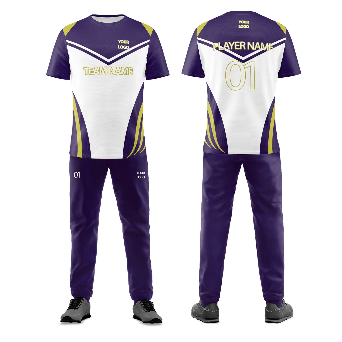Custom Cricket Uniform - Panel Accent Design - Personalized Uniform
