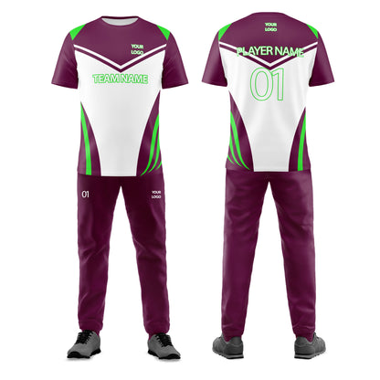 Custom Cricket Uniform - Panel Accent Design - Personalized Uniform