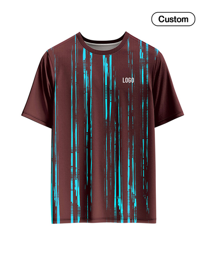 Custom Soccer T-Shirt – Vertical Stripe Design – Personalized Gear