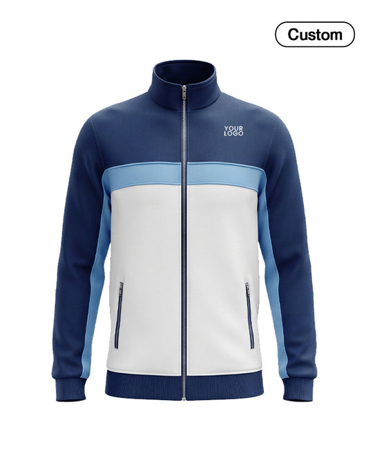 Custom Zip-Up Jacket - Raglan Tri-Color Panel - Personalized