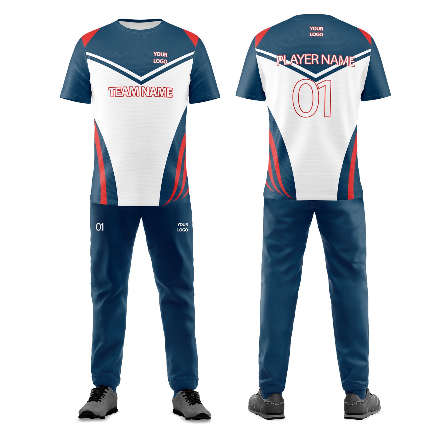 Custom Cricket Uniform - Panel Accent Design - Personalized Uniform