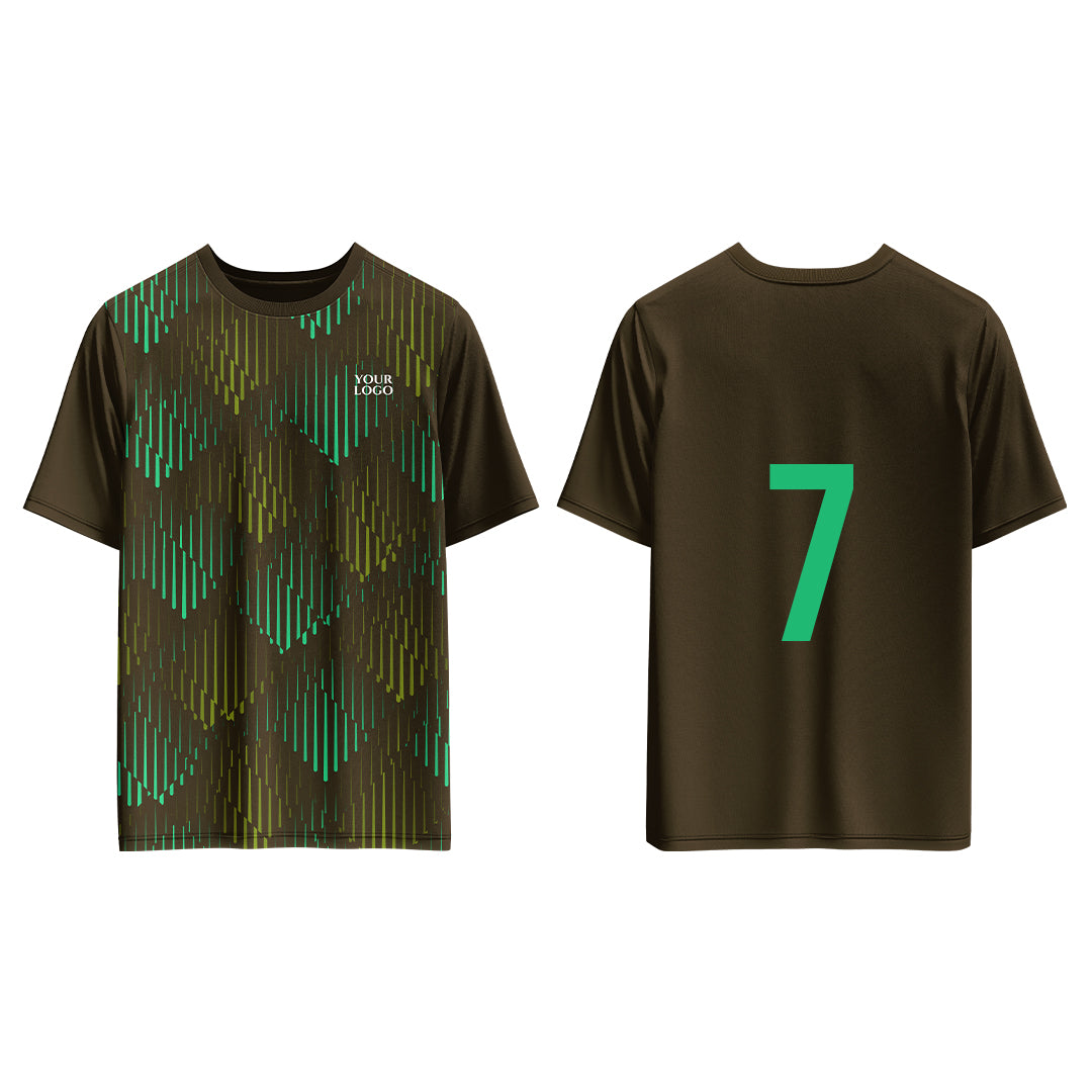 Custom Soccer T-Shirt – Geometric Design – Personalized Gear