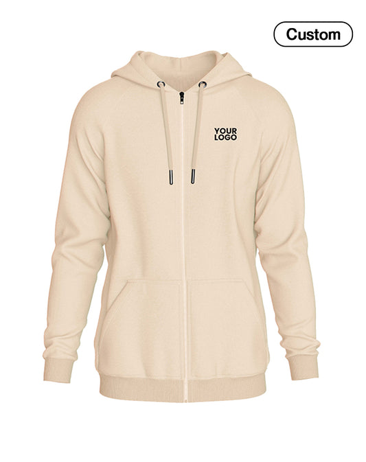 Custom Full-Zip Hoodie - Solid Color - Personalized Hoodie