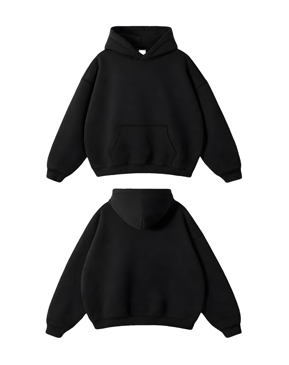 Custom Men Oversized Hoodie - Solid Color Personalized Pullover