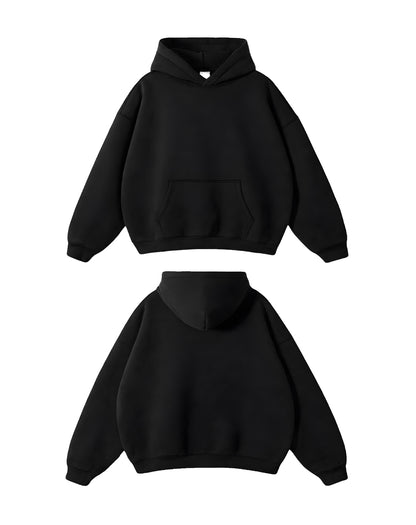Custom Men Oversized Hoodie - Solid Color Personalized Pullover
