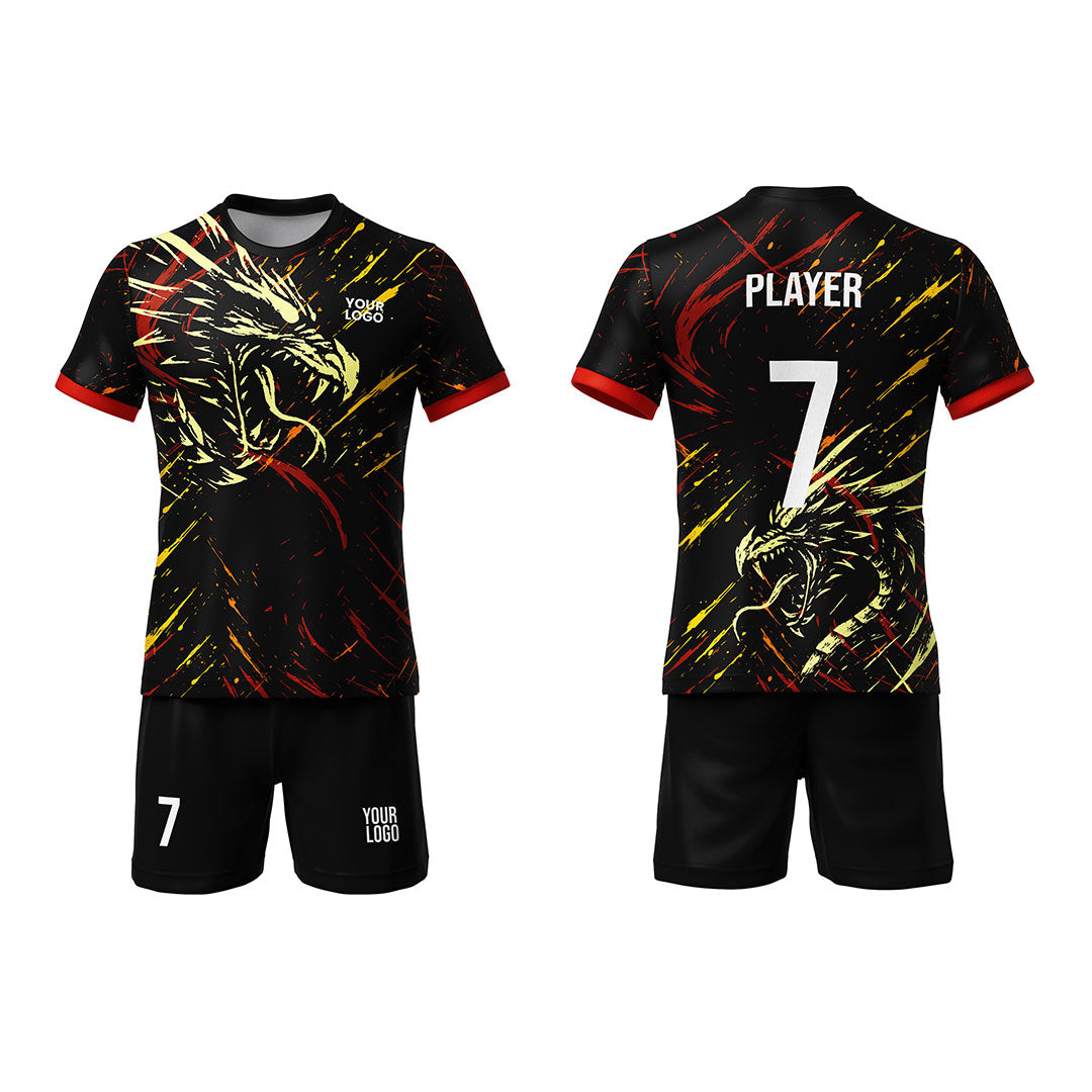 Custom Soccer Uniform - Inferno Dragon - Personalized Kit