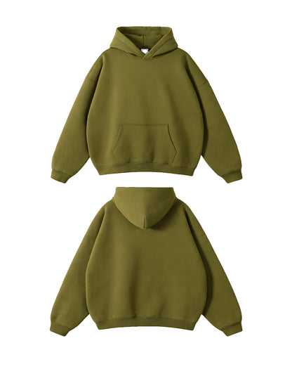 Custom Men Oversized Hoodie - Solid Color - Personalized Pullover