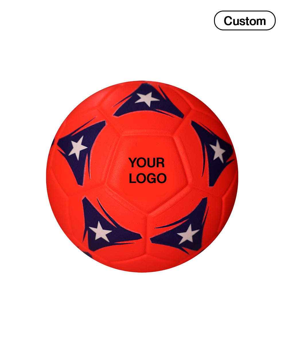 Custom Mini Soccer Ball - White Star Pattern - Personalized