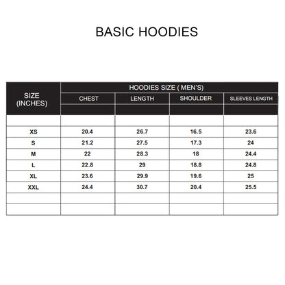 Custom Men Basic Hoodie - Solid Color Personalized Pullover