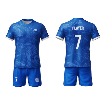 Custom Soccer Uniform - Blue Hawk - Personalized Teamwear
