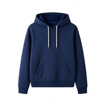 Custom Men Basic Hoodie - Solid Color Personalized Pullover