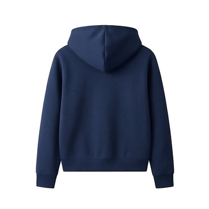 Custom Men Basic Hoodie - Solid Color Personalized Pullover