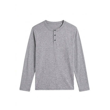 Custom Women Full Sleeves Henley - Solid Color Personalized Tee