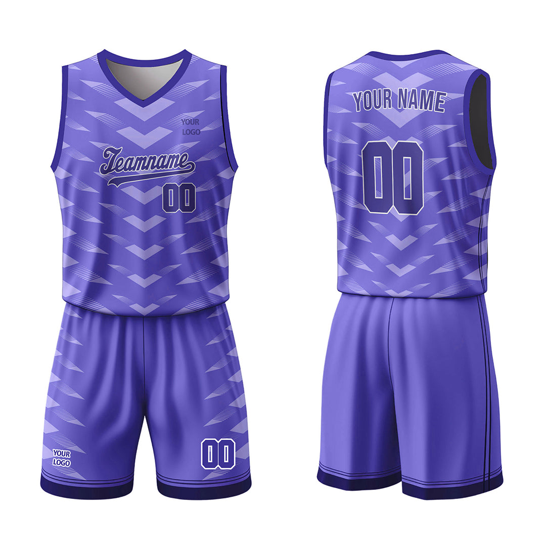 Custom Basketball Uniform - Chevron Pattern - Personalized Kit